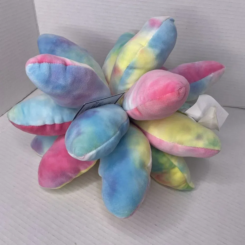 Succulent Pillow Pod‎ NWT Feels Like Squishmallows Rainbow Tie Tye Dye Girly